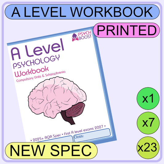 A-LEVEL Psychology Workbook 2027 (for aqa spec)